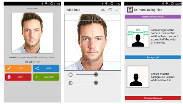 passport size photo editor apps for android